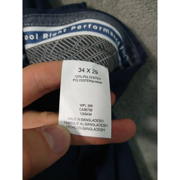 Haggar Pants Mens 34x29 Navy Blue Straight Fit Cool Right Performance Flex Golf - Picture 10 of 12